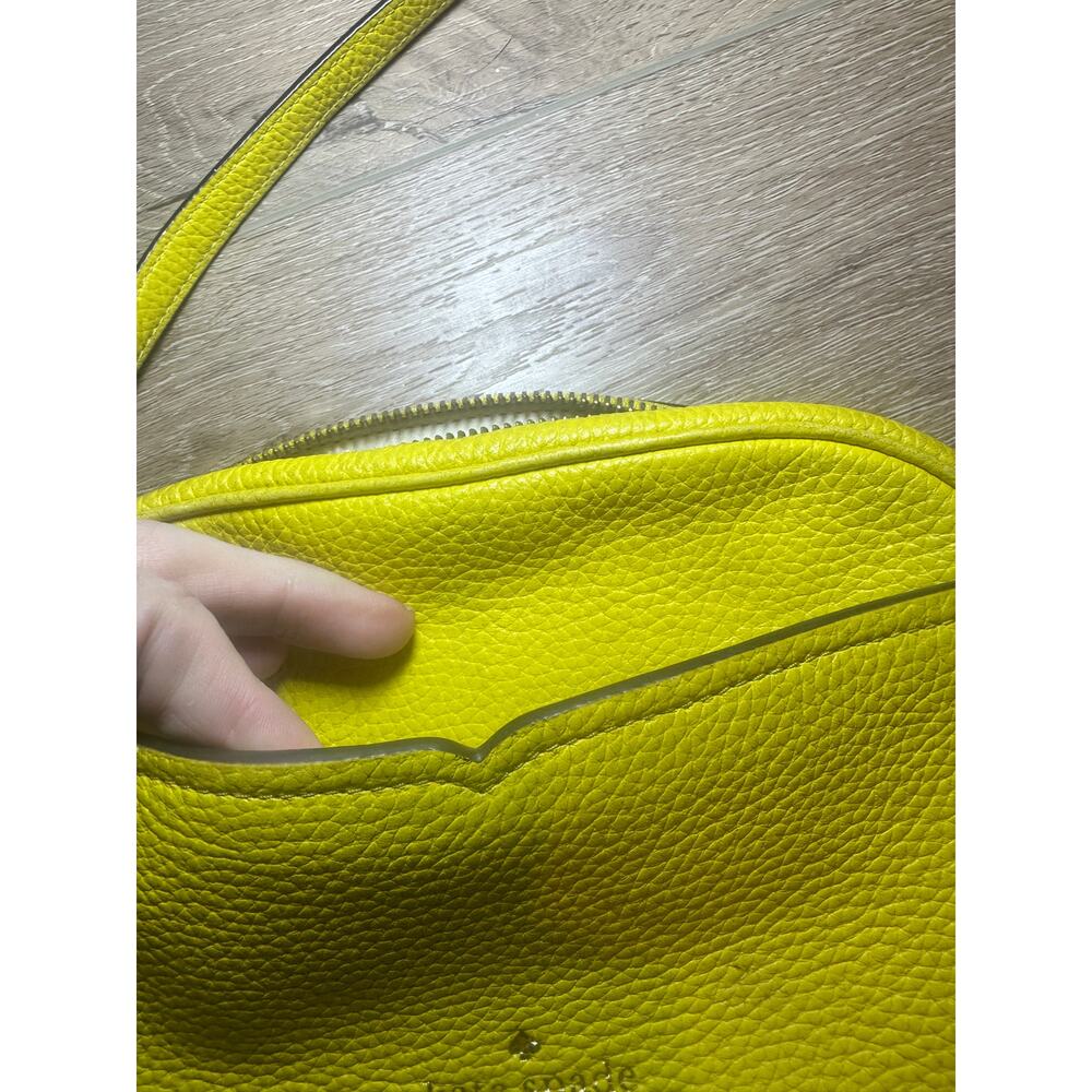 Kate Spade Kourtney Yellow Leather Camera Crossbody Bag Tassel - Picture 5 of 11